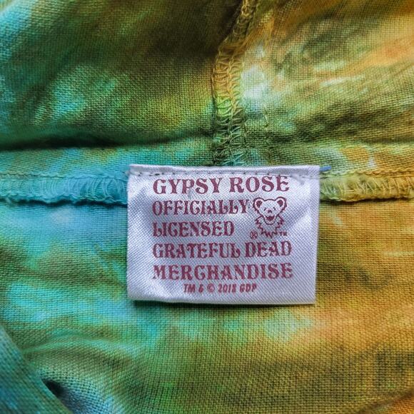 Gypsy Rose Grateful Dead Terrapin Banjo Tie Dye Cotton Hoodie Sweatshirt Turtle - Picture 8 of 9